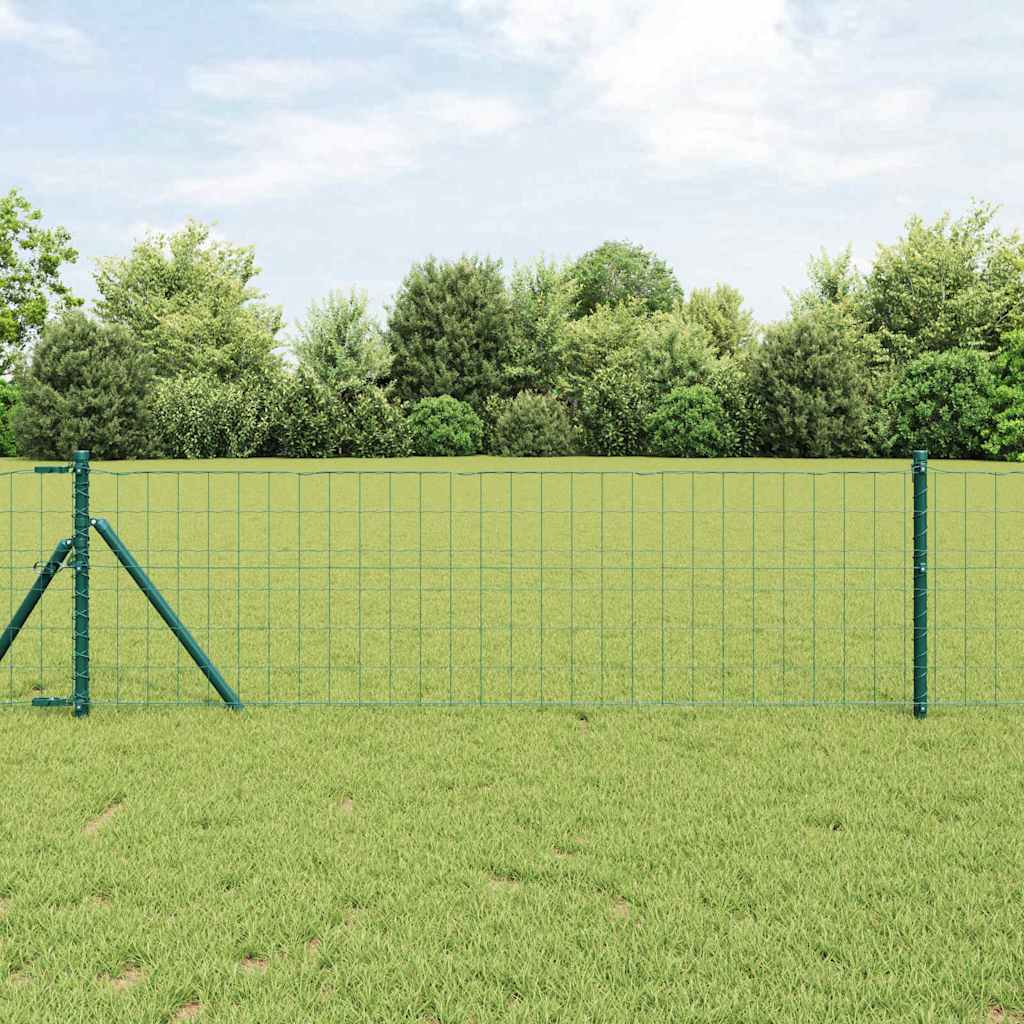 Vidaxl euro hek groen 0,6 x 25 m pvc-gecoat ijzer