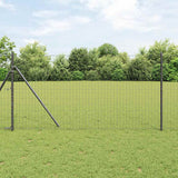 Vidaxl euro hek grijs 1,2 x 25 m pvc-gecoat ijzer