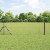 Vidaxl euro hek grijs 0,6 x 50 m pvc-gecoat ijzer