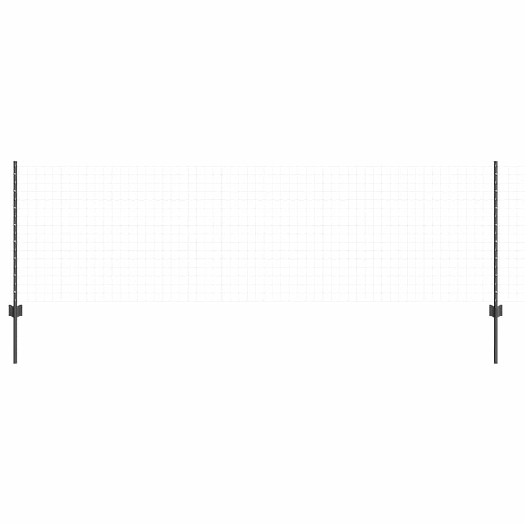Vidaxl afrasteringspaal 22 pcs grijs 120 cm staal