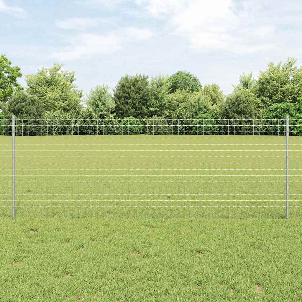 Vidaxl afrasteringspaal 22 pcs zilver 120 cm staal