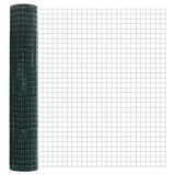 Vidaxl hek met paal groen 1,6 x 10 m staal en pvc