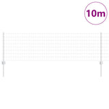 Vidaxl hek met paal zilver 0,6 x 10 m staal