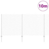 Vidaxl hek met paal zilver 1,2 x 10 m staal