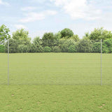 Vidaxl hek met paal zilver 1,6 x 10 m staal