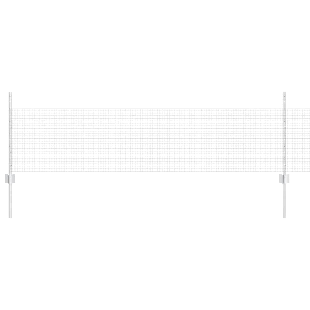 Vidaxl hek met paal zilver 0,5 x 25 m staal