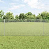 Vidaxl hek met paal zilver 1 x 25 m staal
