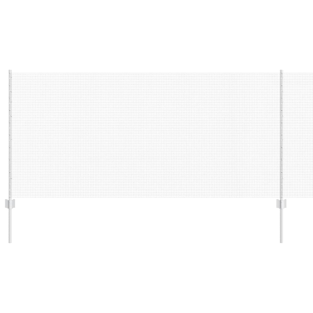 Vidaxl hek met paal zilver 1 x 25 m staal