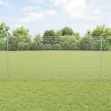 Vidaxl hek met paal zilver 1,2 x 25 m staal