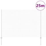 Vidaxl hek met paal zilver 1,6 x 25 m staal