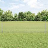 Vidaxl hek met paal zilver 0,5 x 50 m staal