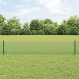 Vidaxl hek met paal groen 0,4 x 10 m staal en pvc