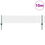 Vidaxl hek met paal groen 0,4 x 10 m staal en pvc