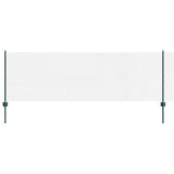 Vidaxl hek met paal groen 0,8 x 10 m staal en pvc