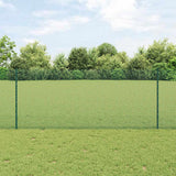 Vidaxl hek met paal groen 1 x 10 m staal