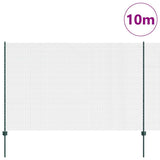 Vidaxl hek met paal groen 1,6 x 10 m staal en pvc