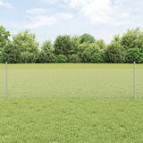 Vidaxl hek met paal zilver 0,5 x 25 m staal