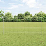 Vidaxl hek met paal zilver 1,4 x 25 m staal