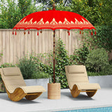 Vidaxl balinese parasol rood 215 x 215 x 260 cm