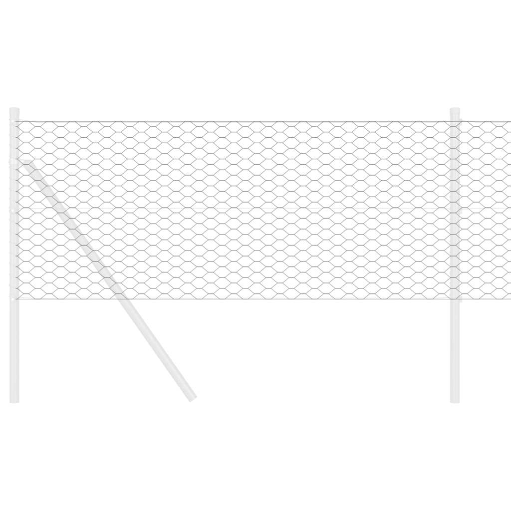 Vidaxl hexagon hek grijs 0,5 x 50 m pvc