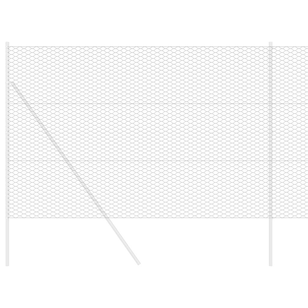 Vidaxl hexagon hek grijs 1,6 x 100 m pvc