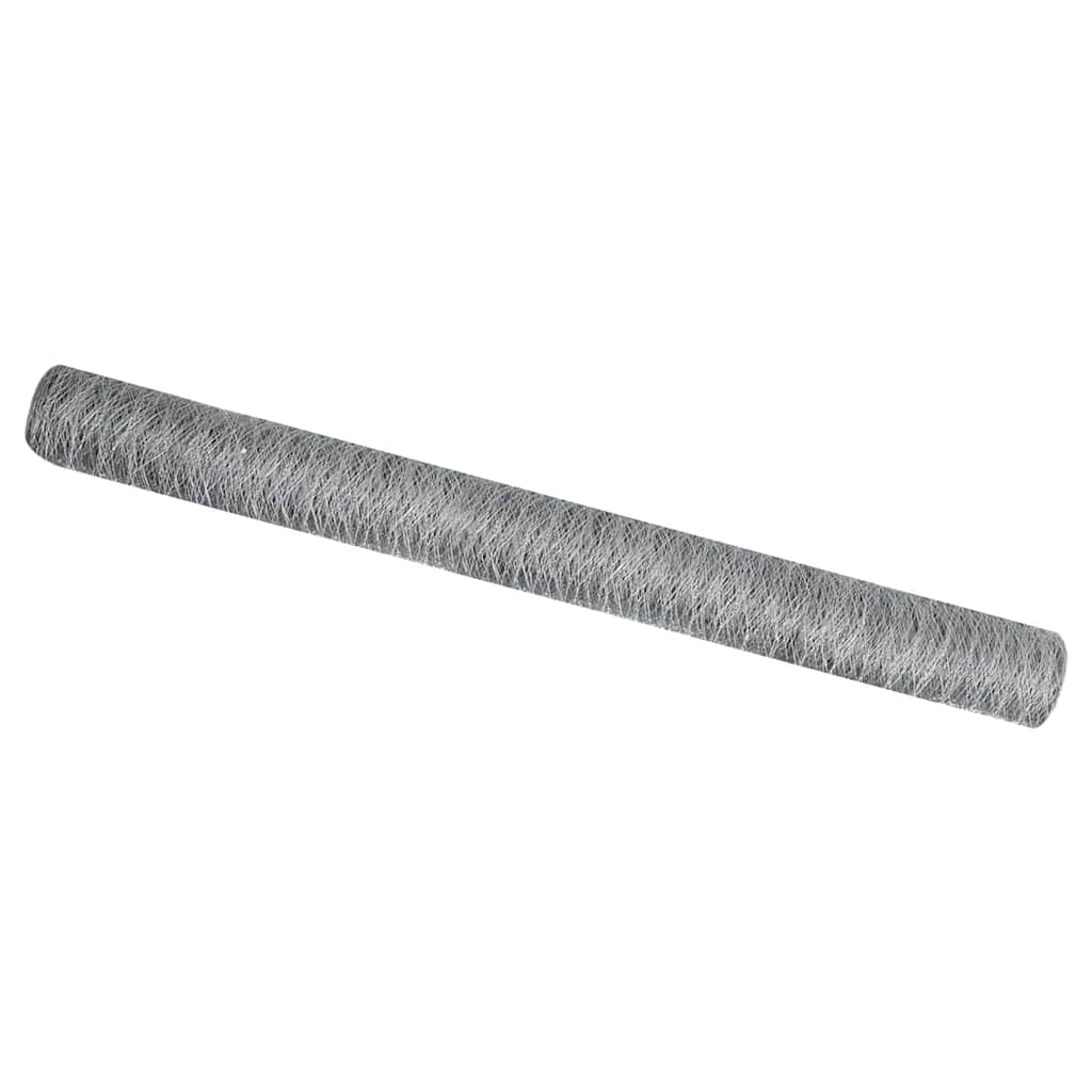 Vidaxl hexagon hek zilver 1,6 x 25 m gegalvaniseerd staal