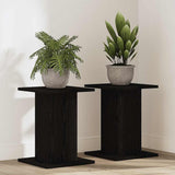 Vidaxl plantenstandaard 2 pcs zwart eiken 30 x 30 x 40 cm bewerkt hout