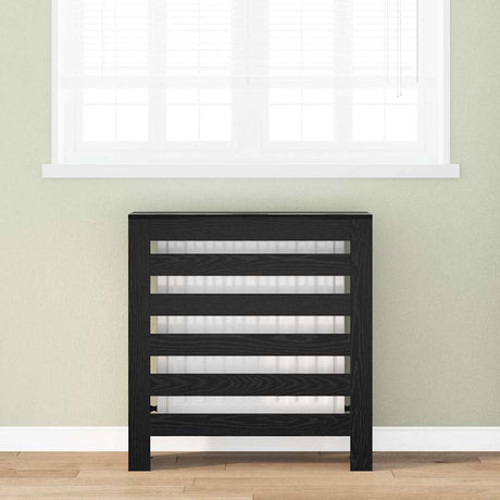 Vidaxl radiatorafdekking zwart eiken 78 x 20 x 82 cm bewerkt hout