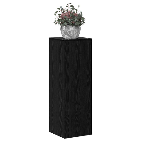 Vidaxl plantenstandaard zwart eiken 33 x 33 x 100 cm bewerkt hout
