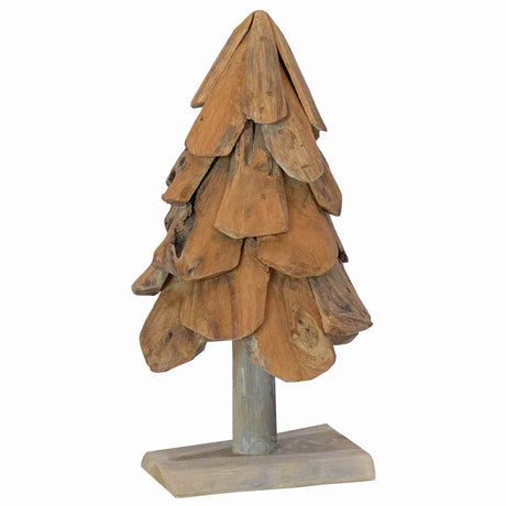 Vidaxl kerstboom met standaard bruin 61 cm massief teakhout