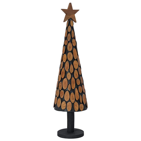 Vidaxl kerstboom met standaard bruin 120 cm massief teakhout