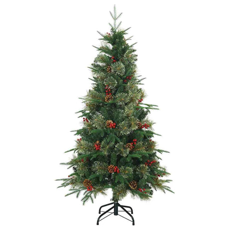 Vidaxl kunstmatige inklapbare kerstboom groen 150 cm pvc, pe en staal