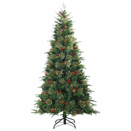 Vidaxl kunstmatige inklapbare kerstboom groen 180 cm pvc, pe en staal