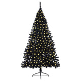 Vidaxl kunstmatig voorverlicht kerstboom met 300 led zwart 180 cm pvc