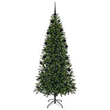 Vidaxl kunstkerstboom met 300 led met standaard groen 210 cm pe en pvc