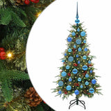 Vidaxl kunstmatige inklapbare kerstboom groen 120 cm pe en pvc