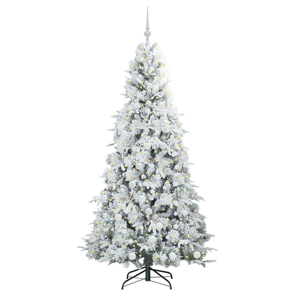 Vidaxl kunstmatige inklapbare kerstboom wit 180 cm pe en pvc