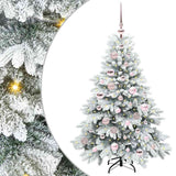 Vidaxl kunstkerstboom met 150 led met standaard wit 120 cm pe en pvc