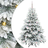 Vidaxl kunstkerstboom met 150 led met standaard wit 150 cm pe en pvc