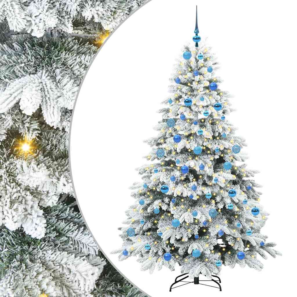 Vidaxl kunstkerstboom met 300 led met standaard wit 180 cm pe en pvc