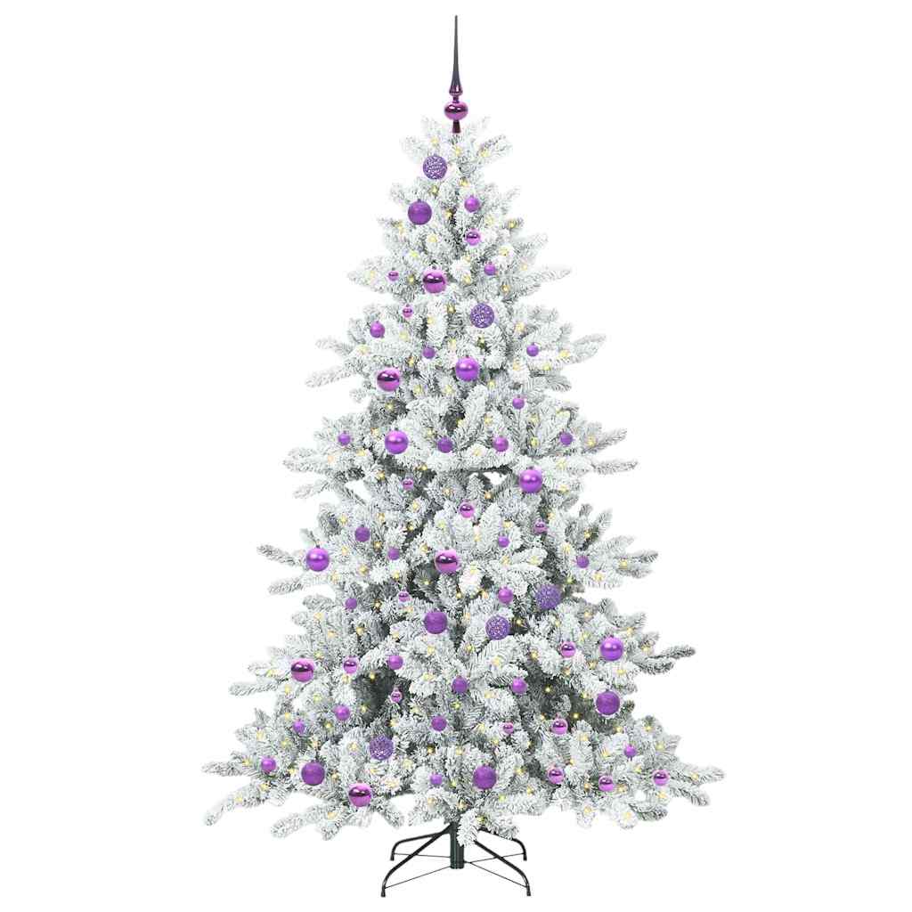 Vidaxl kunstmatige inklapbare kerstboom wit 180 cm pvc en staal