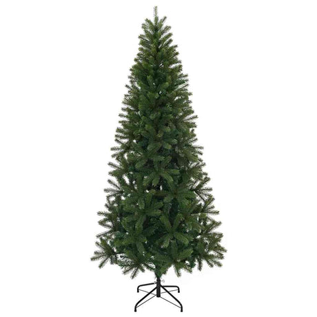 Vidaxl kunstkerstboom met standaard groen 210 cm pvc, pe en staal
