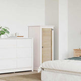 Vidaxl kastdeur naturel 110 x 2,1 x 39,5 cm massief grenenhout