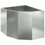 Vidaxl hoek plantbak zilver 45 x 45 x 35 cm gegalvaniseerd staal