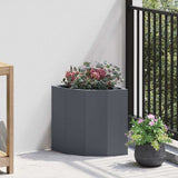 Vidaxl hoek plantbak antraciet 30 x 30 x 35 cm staal