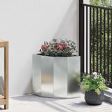 Vidaxl hoek plantbak zilver 30 x 30 x 35 cm gegalvaniseerd staal
