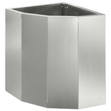 Vidaxl hoek plantbak zilver 30 x 30 x 35 cm gegalvaniseerd staal