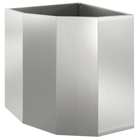 Vidaxl hoek plantbak zilver 45 x 45 x 50 cm gegalvaniseerd staal