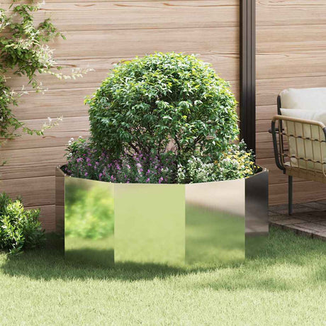 Vidaxl plantenbak zilver 120 x 120 x 50 cm gegalvaniseerd staal
