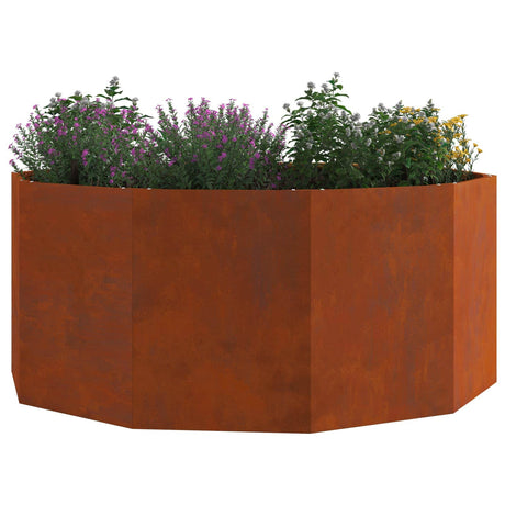 Vidaxl plantenbak roestig 120 x 120 x 50 cm cortenstaal